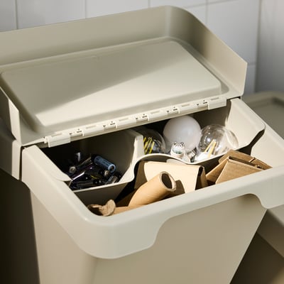SORTERA Bote clasif. con accesorio y tapa, 60 l