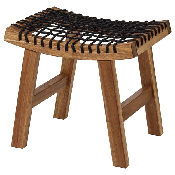 STACKHOLMEN Taburete ext, tinte café claro, 48x35x43 cm