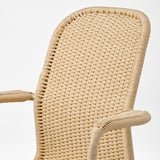 STIGBYGEL Silla giratoria c/reposabrazos, beige/blanco