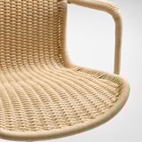 STIGBYGEL Silla giratoria c/reposabrazos, beige/blanco