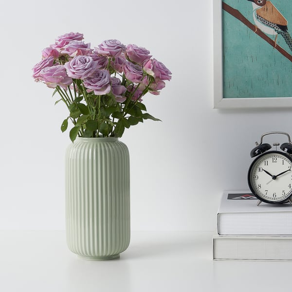 STILREN Florero, turquesa claro, 22 cm