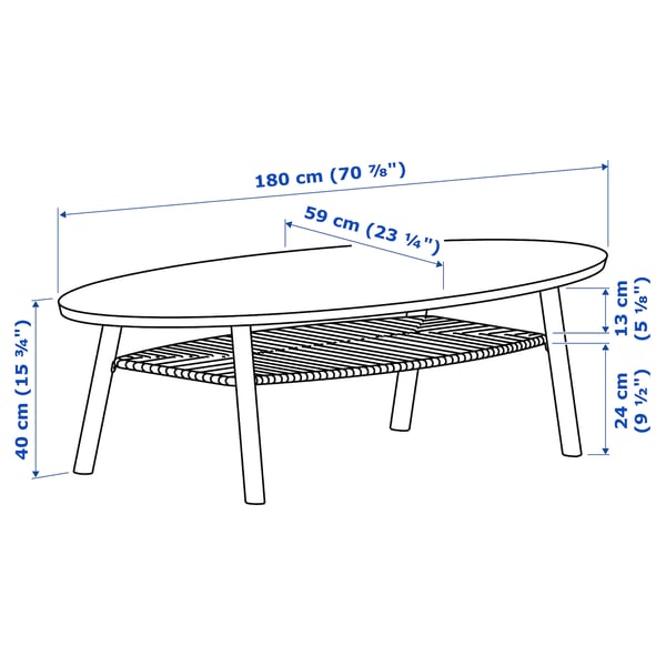 STOCKHOLM Mesa centro, chapa nogal, 180x59 cm - IKEA Mexico