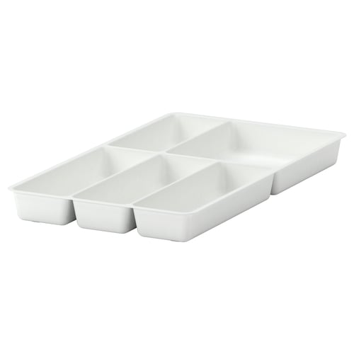 STÖDJA Bandeja para cubiertos, blanco, 29x51 cm