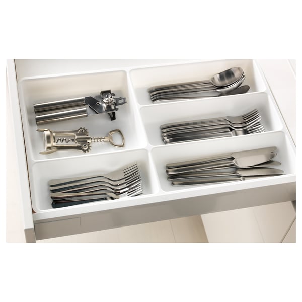 STÖDJA Bandeja para cubiertos, blanco, 29x51 cm