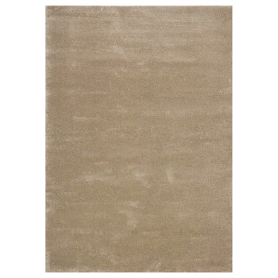 STOENSE Tapete, pelo corto, beige, 200x300 cm
