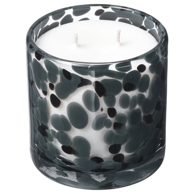 STÖRTSKÖN Vela aromática en vaso 2 mechas, Frutos del bosque/gris oscuro, 50 hr