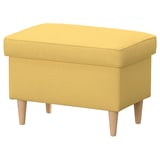STRANDMON Taburete con almacenaje, Tibbleby amarillo