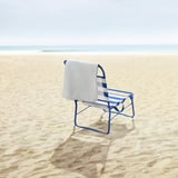 STRANDÖN Silla de playa, azul/blanco