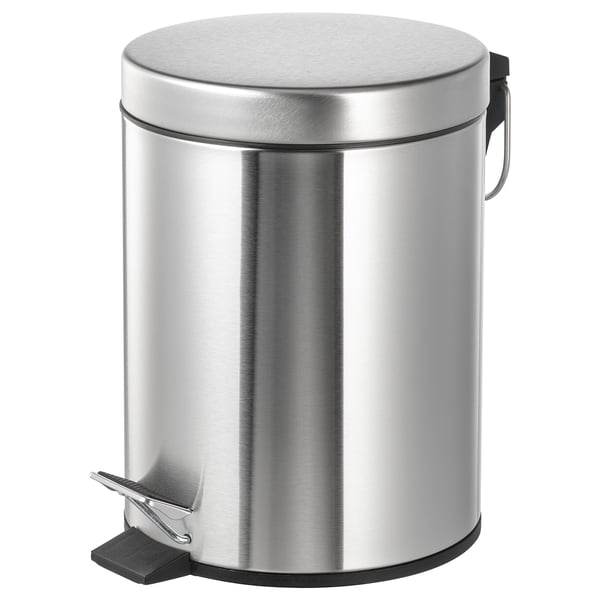 STRAPATS Bote de basura con pedal, ac inox, 5 l - IKEA