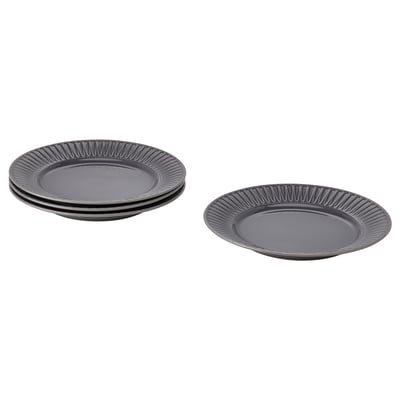 STRIMMIG Plato, gres gris, 27 cm