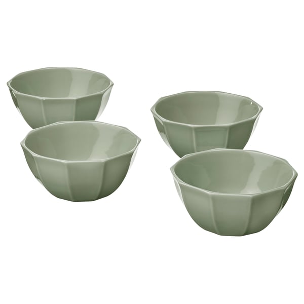 STRIMMIG Tazón, gres gris-verde claro, 15 cm