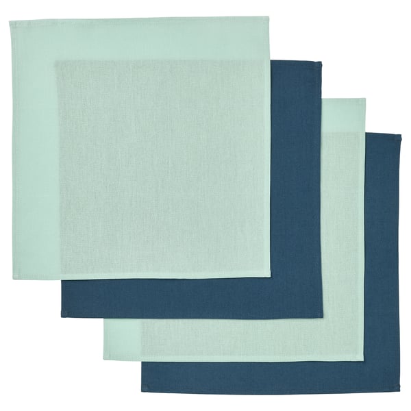 SVARTSENAP Servilleta, turquesa claro/azul-verde oscuro, 35x35 cm