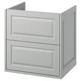 TÄNNFORSEN Mueble lavabo con cajones, gris claro, 61x53x64 cm