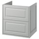 TÄNNFORSEN Mueble lavabo con cajones, gris claro, 61x53x64 cm