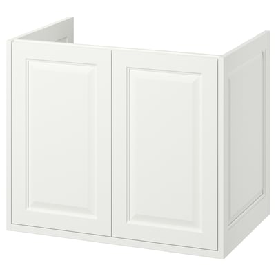 TÄNNFORSEN Mueble para lavabo con puertas, blanco, 76x53x64 cm