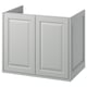 Opción: TÄNNFORSEN Mueble para lavabo con puertas, gris claro, 76x53x64 cm