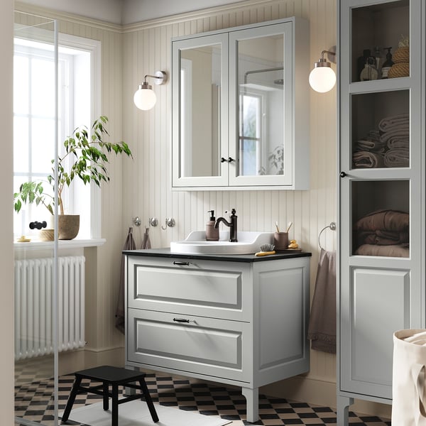 TÄNNFORSEN / RUTSJÖN Mueble de lavabo con cajones/lavabo