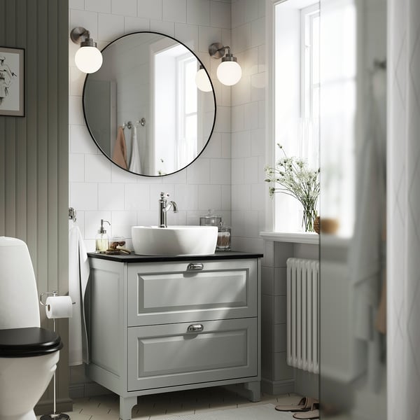 TÄNNFORSEN / TÖRNVIKEN Mueble de lavabo con cajones/lavabo