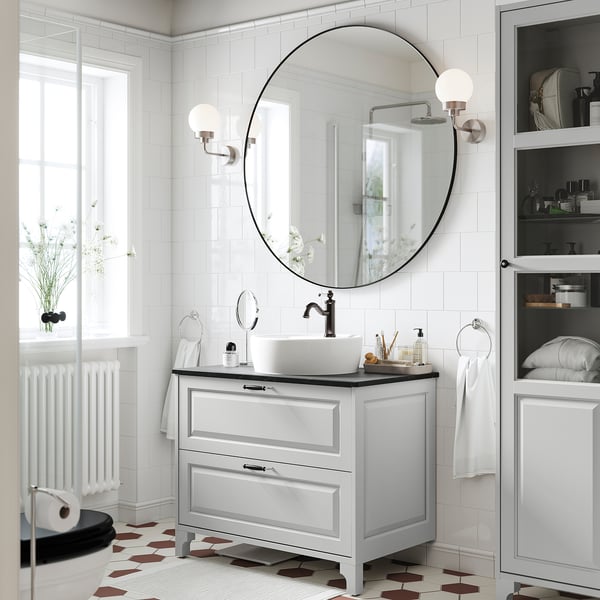 TÄNNFORSEN / TÖRNVIKEN Mueble de lavabo con cajones/lavabo