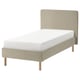 TÄRNKULLEN Base tapizada de cama, Kelinge beige/Luröy, Individual