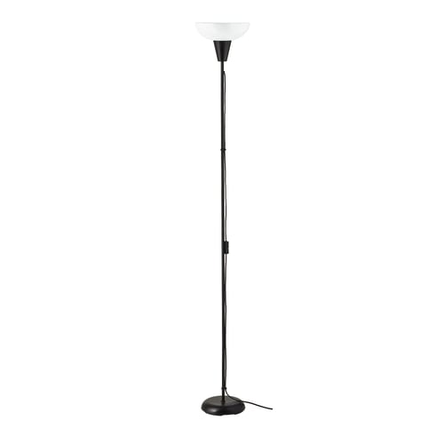 TÅGARP Lámpara de piso, negro/blanco