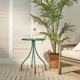 TÅNEBRO Mesa lateral, int/ext/verde oscuro, 46 cm