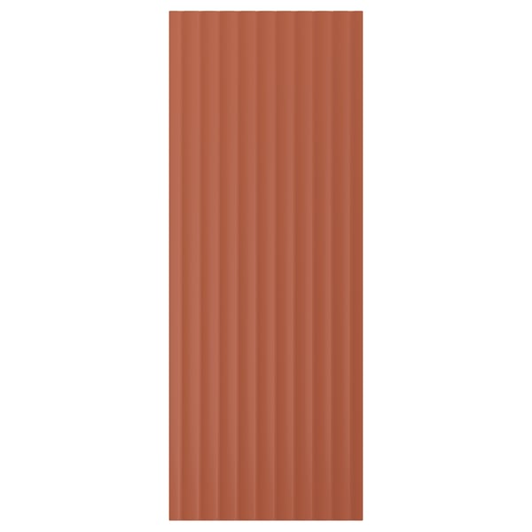 TERRSJÖ Panel lateral, rojo-café motivo de ondas, 39x103 cm