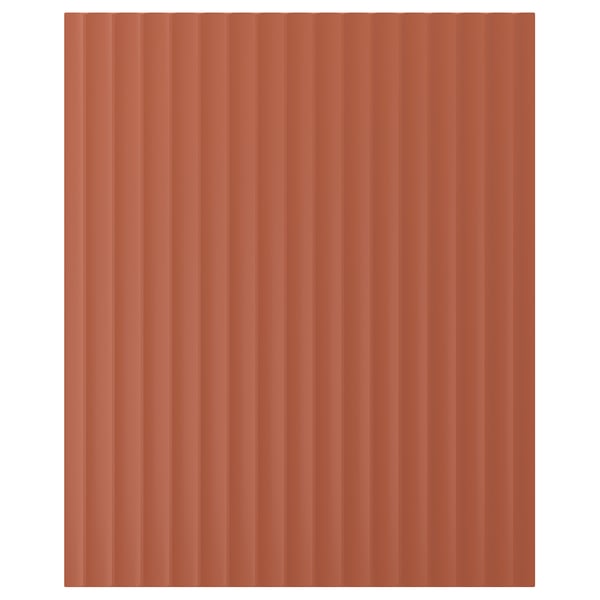 TERRSJÖ Panel lateral, rojo-café motivo de ondas, 63x76 cm