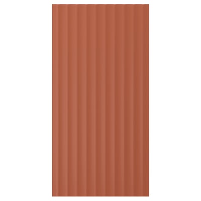 TERRSJÖ Panel lateral, rojo-café motivo de ondas, 39x78 cm
