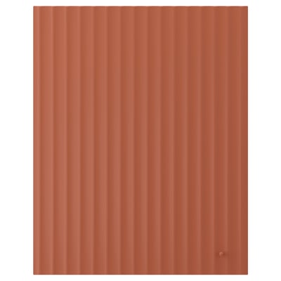 TERRSJÖ Puerta, rojo-café motivo de ondas, 61x76 cm