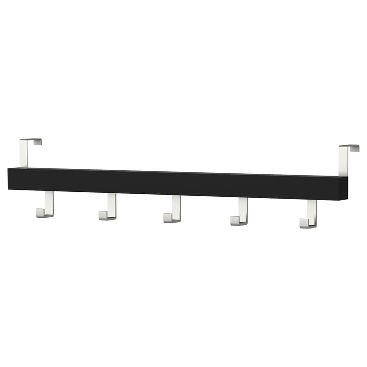 TJUSIG Colgador puerta/pared, negro, 60 cm - IKEA