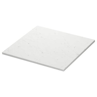 TOLKEN Barra, blanco efecto mármol/Tablero laminado, 63.5x54.6 cm