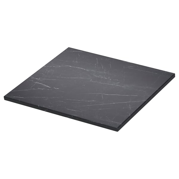 TOLKEN Barra, negro efecto mármol/Tablero laminado, 63.5x54.6 cm
