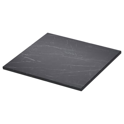 TOLKEN Barra, negro efecto mármol/Tablero laminado, 63.5x54.6 cm