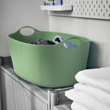 TORKIS Canasta ropa flexible int/ext, verde, 35 l