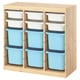 TROFAST Combinación de almacenaje con cajas, Separador de habitaciones pino tte claro/blanco azul claro, 93x44x91 cm