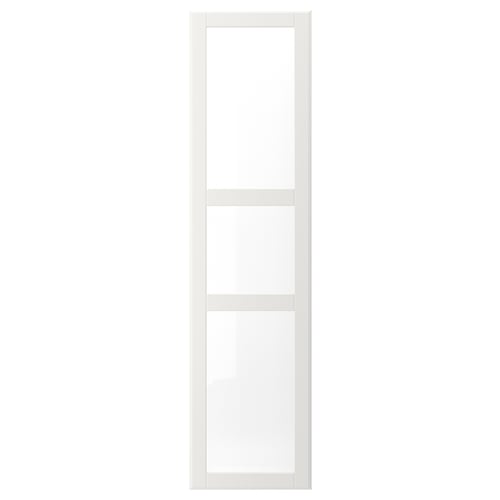 TYSSEDAL Puerta, blanco/vidrio, 50x195 cm