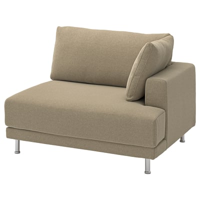 UPPÅKRA Módulo de 1.5 plazas, con reposabrazos derecha/Johanneshov Café/beige