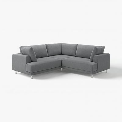 UPPÅKRA Sofá modular esquina 3 asientos, Johanneshov gris oscuro