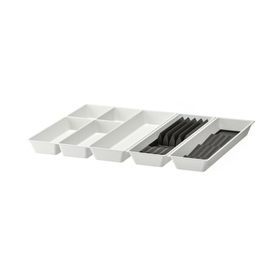 UPPDATERA Band cubiert/band+cuchill+especiero, carbón/blanco, 67x50 cm