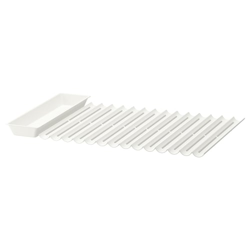 UPPDATERA Bandeja de utensilios/7 especieros, blanco, 85x50 cm