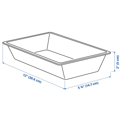 UPPDATERA Bandeja para utensilios, blanco, 15x31 cm