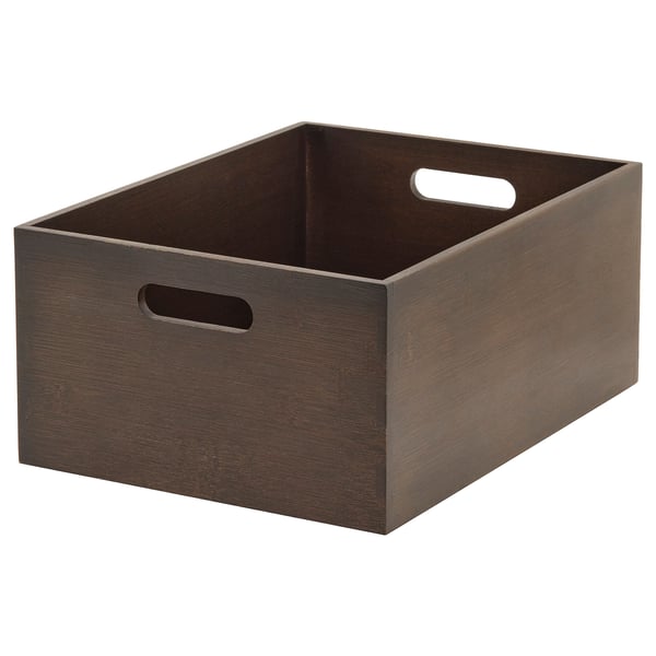 UPPDATERA Caja, bambú oscuro, 24x32x15 cm