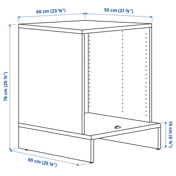 UPPFÖRA Estructura, blanco, 60x55x76 cm