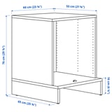 UPPFÖRA Estructura, blanco, 60x55x76 cm