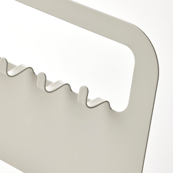 UPPFYLLD Soporte para utensilios de cocina, gris claro/beige, 28x10 cm