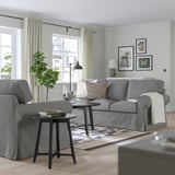 UPPLAND Sofá con 3 asientos, Hakebo gris oscuro