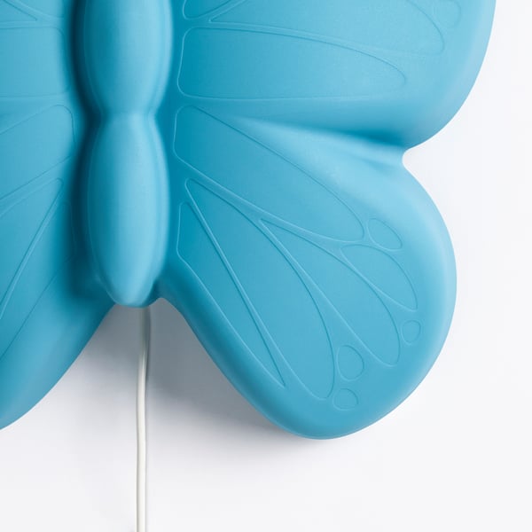 UPPLYST Lámpara pared LED, mariposa azul claro
