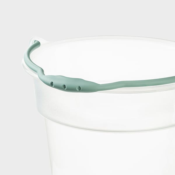 USPEN Cubeta, plástico transparente/turquesa, 8 l