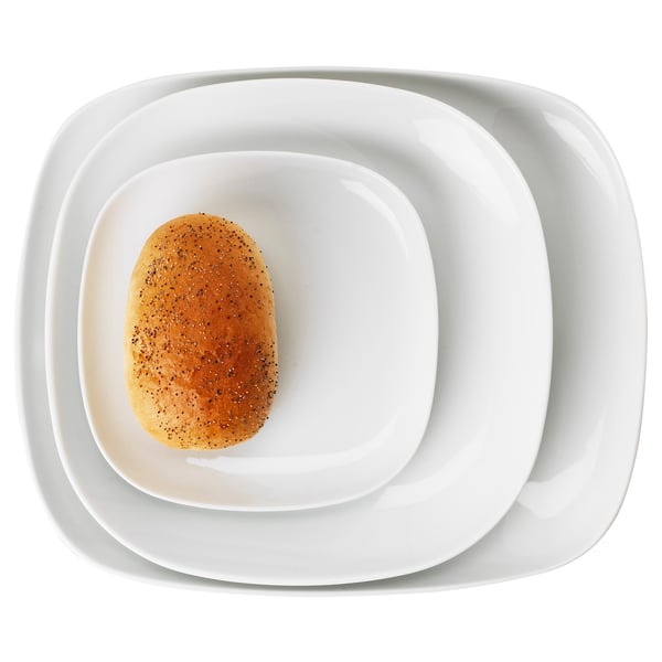 VÄRDERA Plato, blanco, 31x26 cm
